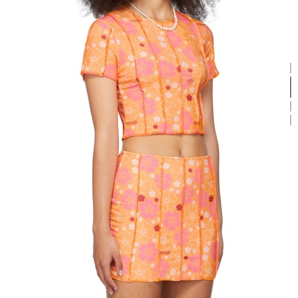 OMIGHTY Orange & Pink Blossom Stitch co-ord - Picture 2 of 8
